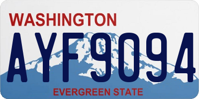 WA license plate AYF9094