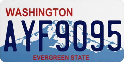 WA license plate AYF9095