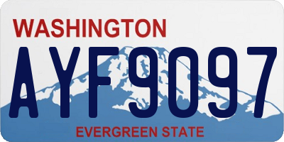 WA license plate AYF9097