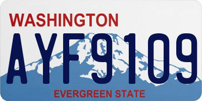 WA license plate AYF9109