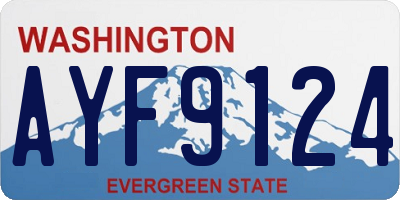 WA license plate AYF9124