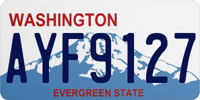 WA license plate AYF9127