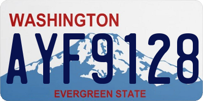 WA license plate AYF9128