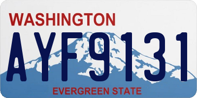 WA license plate AYF9131