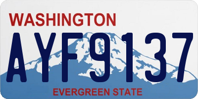 WA license plate AYF9137