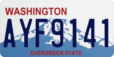 WA license plate AYF9141