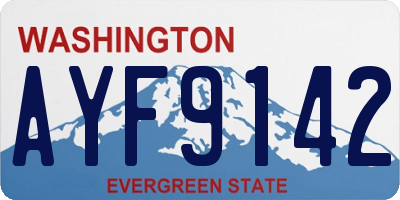 WA license plate AYF9142