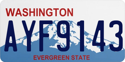 WA license plate AYF9143