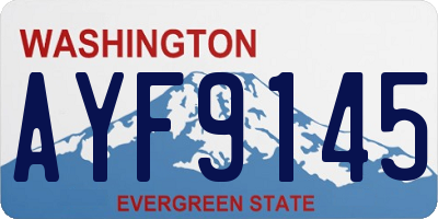 WA license plate AYF9145