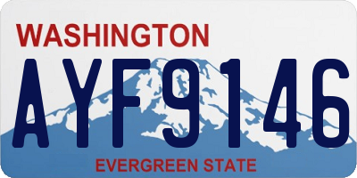 WA license plate AYF9146