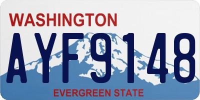 WA license plate AYF9148