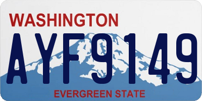 WA license plate AYF9149