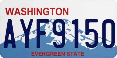 WA license plate AYF9150