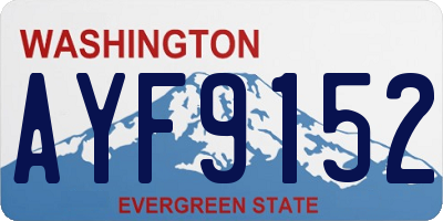 WA license plate AYF9152