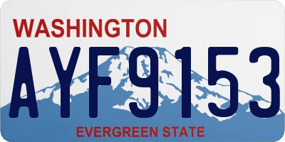 WA license plate AYF9153