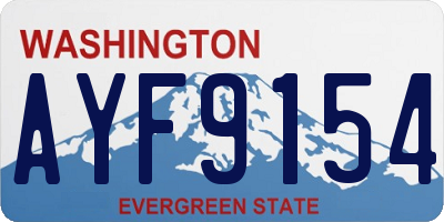 WA license plate AYF9154