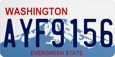 WA license plate AYF9156