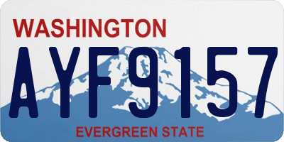 WA license plate AYF9157