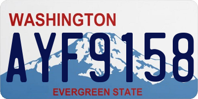 WA license plate AYF9158