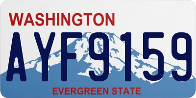WA license plate AYF9159