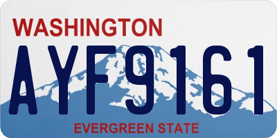 WA license plate AYF9161