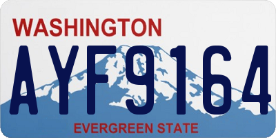 WA license plate AYF9164
