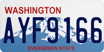 WA license plate AYF9166