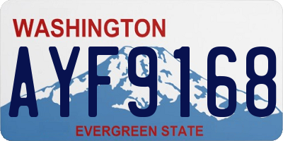 WA license plate AYF9168