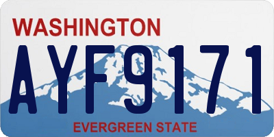 WA license plate AYF9171