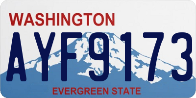 WA license plate AYF9173