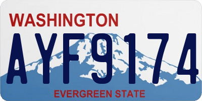 WA license plate AYF9174