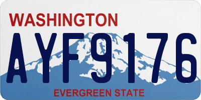 WA license plate AYF9176