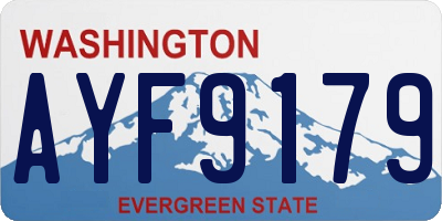 WA license plate AYF9179
