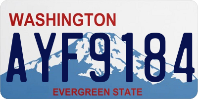 WA license plate AYF9184