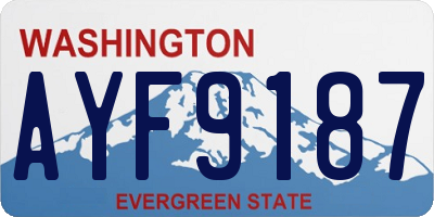 WA license plate AYF9187