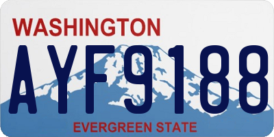 WA license plate AYF9188