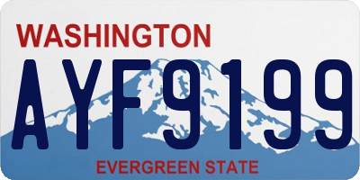 WA license plate AYF9199