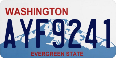 WA license plate AYF9241