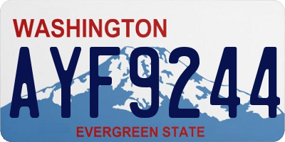 WA license plate AYF9244