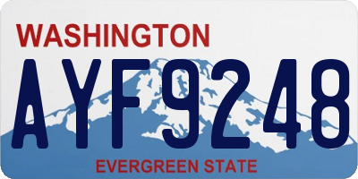 WA license plate AYF9248