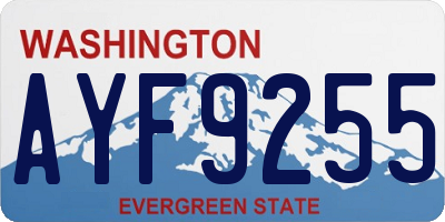 WA license plate AYF9255