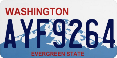 WA license plate AYF9264