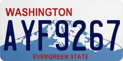 WA license plate AYF9267