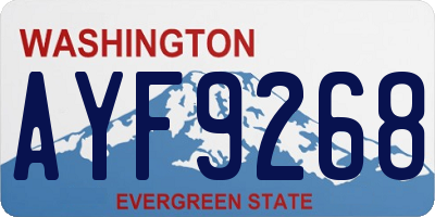 WA license plate AYF9268