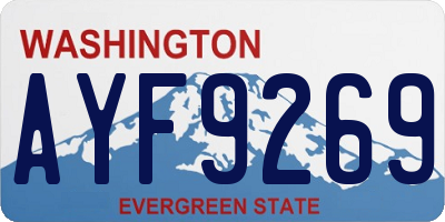 WA license plate AYF9269