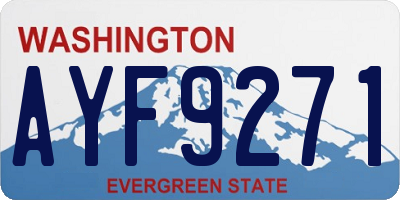 WA license plate AYF9271