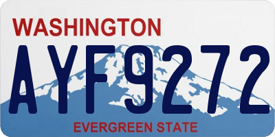 WA license plate AYF9272