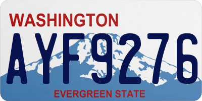 WA license plate AYF9276