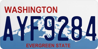 WA license plate AYF9284