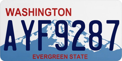 WA license plate AYF9287